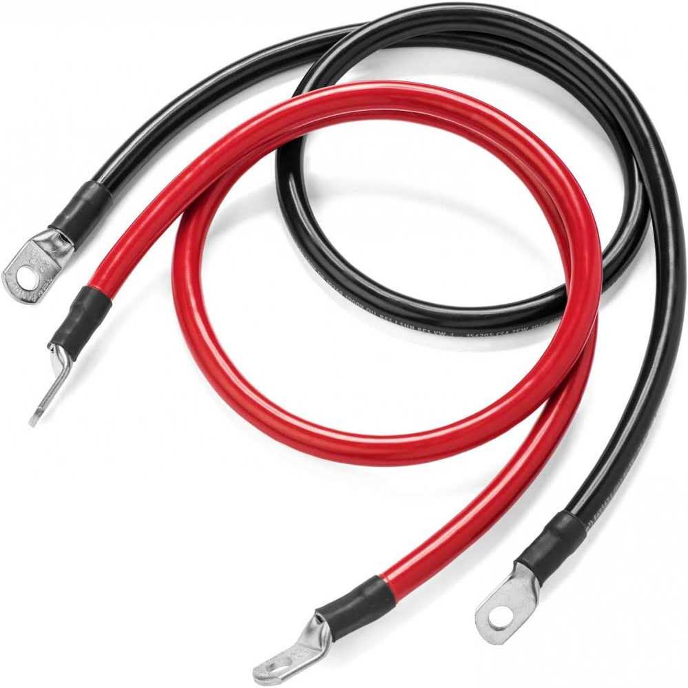 Spartan Power Battery Cable 2 Foot Gauge AWG Wire Set - Zenithce