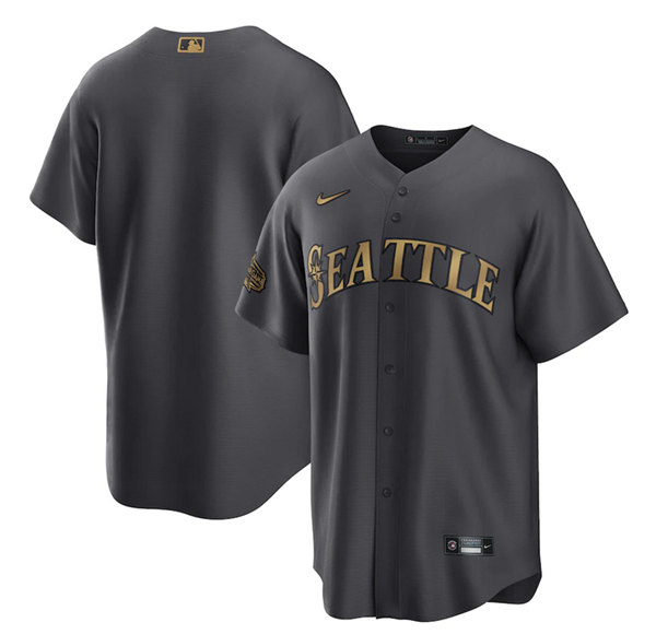 Seattle Mariners Blank 2022 All-Star Charcoal Cool Base Stitched Jersey - Zenithce