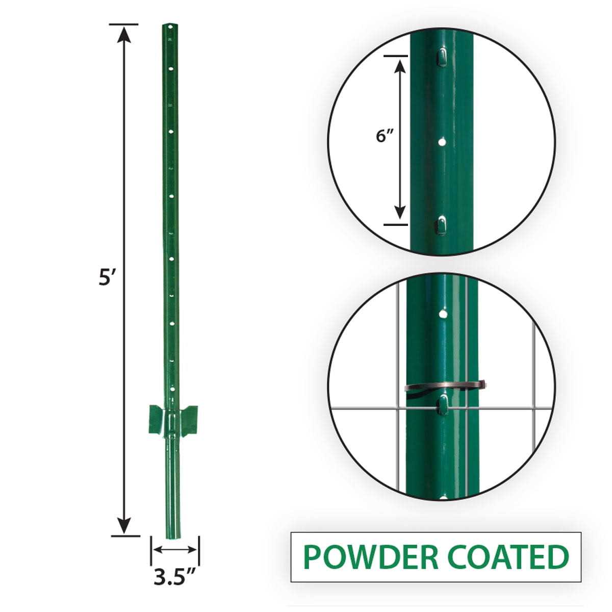 Garden Zone Light Duty Fence Post - Zenithce