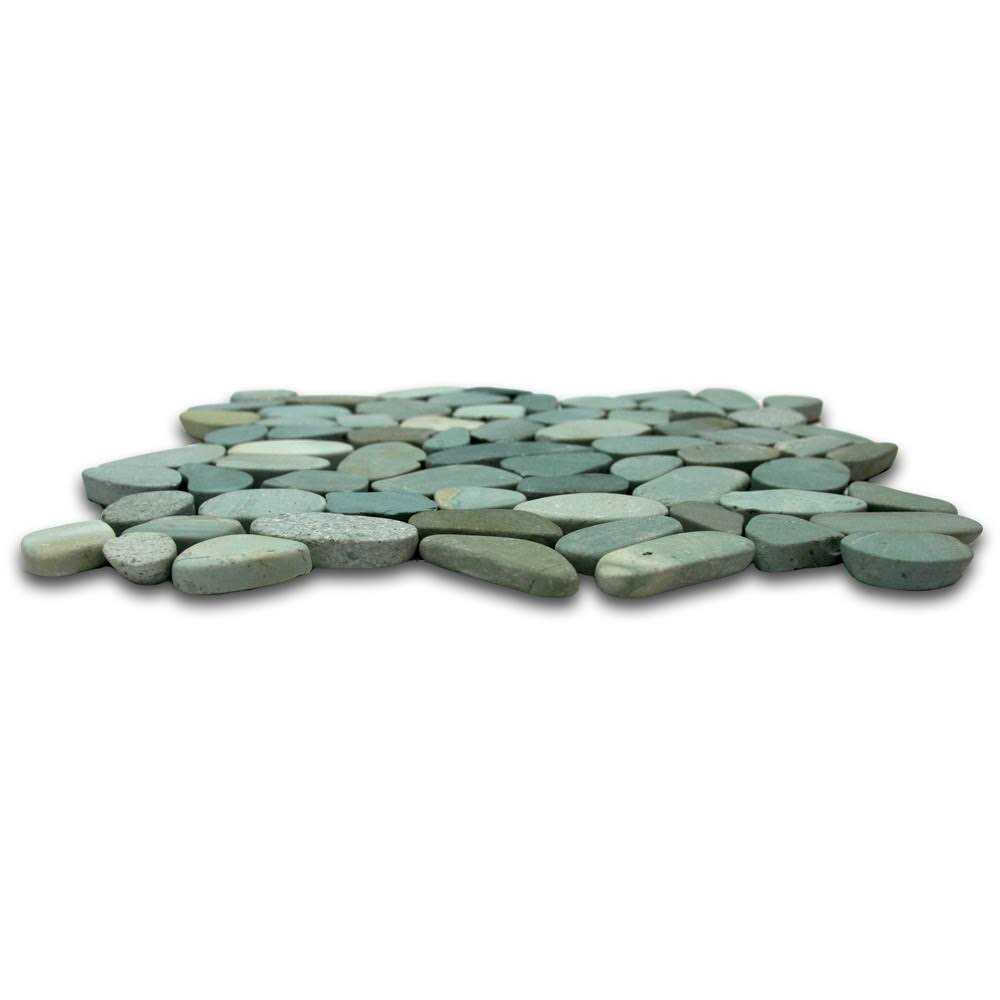 Random Sized Natural Stone Mosaic Tile Green CNK Tile - Zenithce