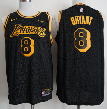 Lakers #8 Kobe Bryant Black Swingman City Edition Jersey - Zenithce