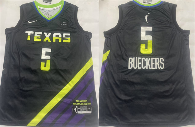 Dallas Wings #5 Paige Bueckers Black Stitched Jersey - Zenithce