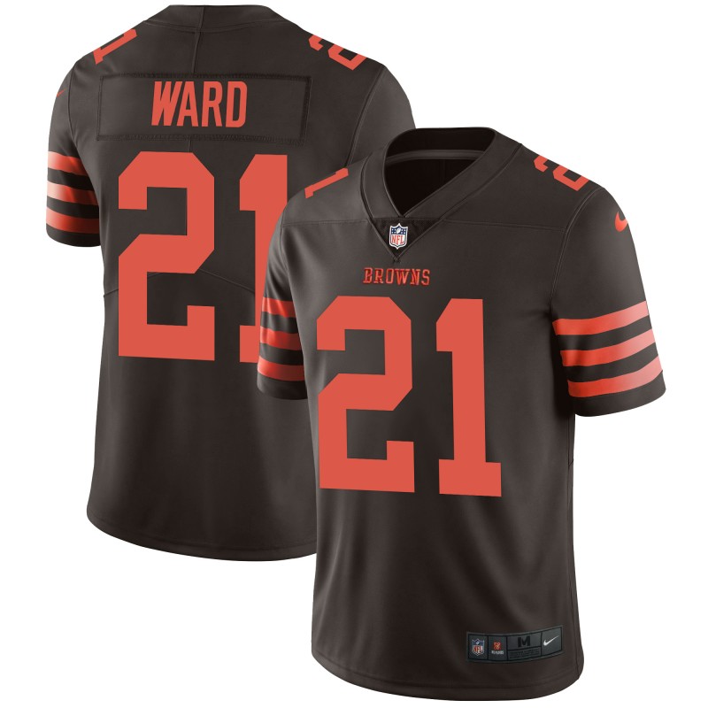 Browns #21 Denzel Ward Brown Color Rush Limited Stitched Jersey - Zenithce