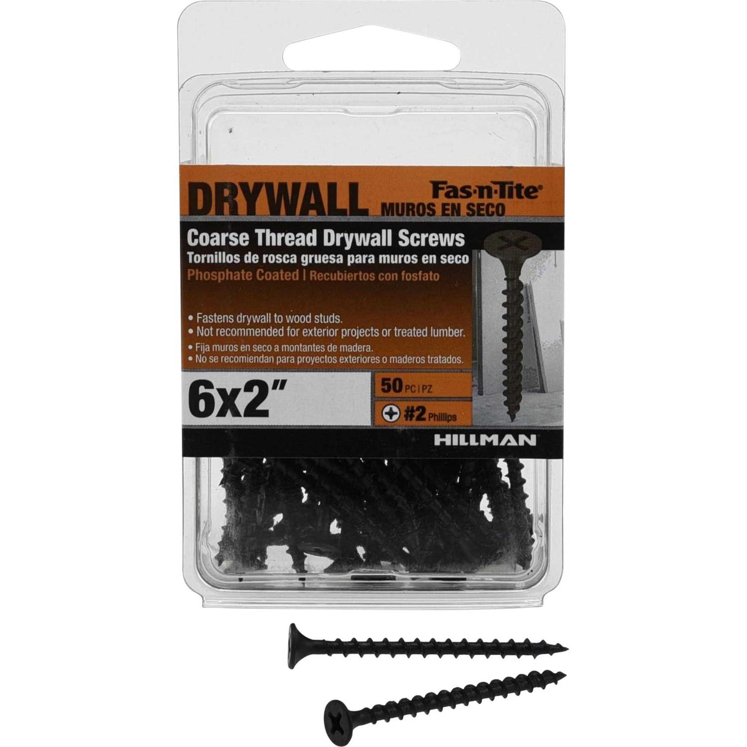 Hillman #8 x Flat Coarse Thread Drywall Screws - Zenithce