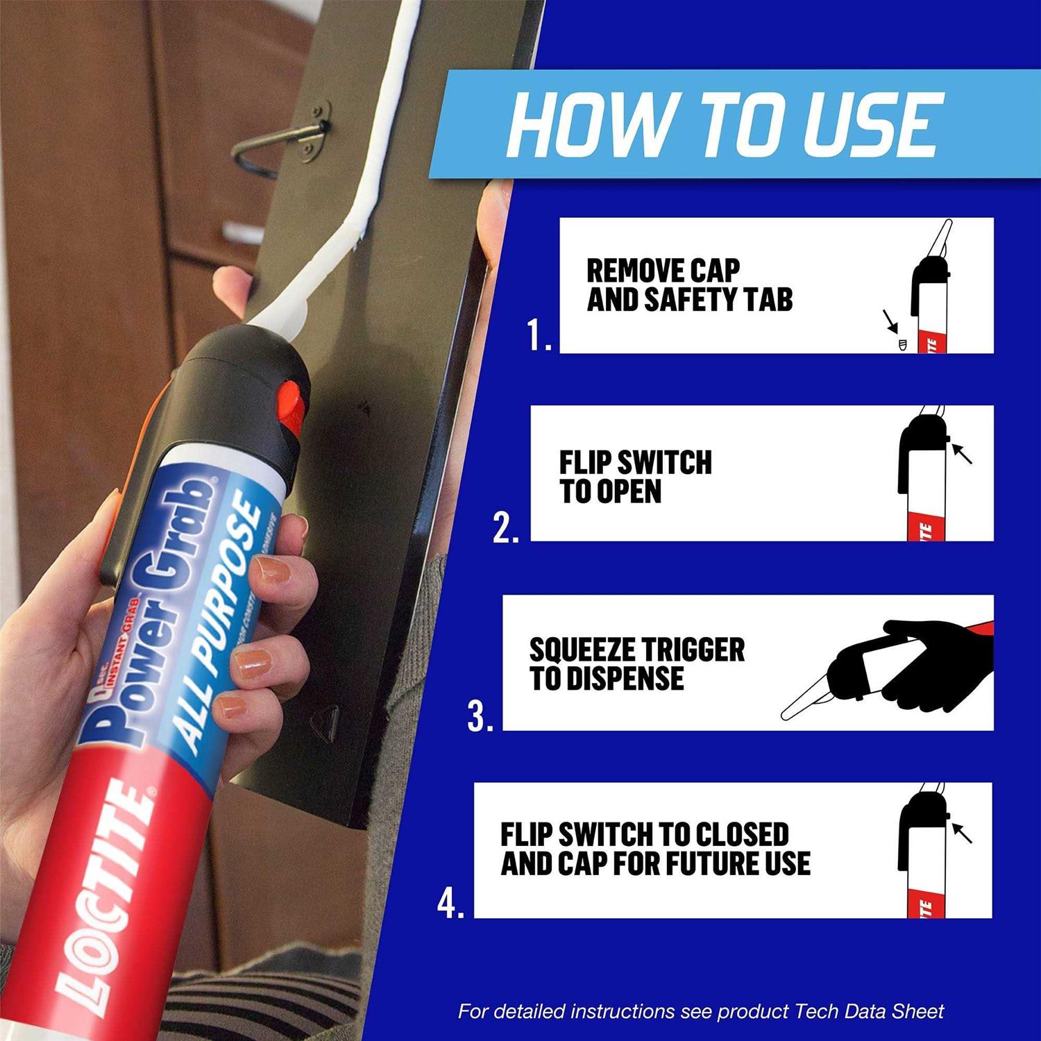 Loctite Power Grab Construction Adhesive Express All Purpose - Zenithce