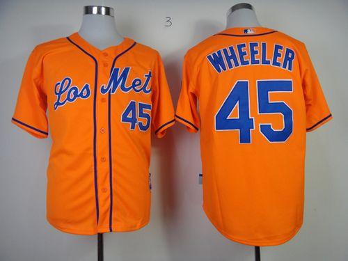 Mets #45 Zack Wheeler Orange Los Mets Cool Base Stitched Jersey - Zenithce