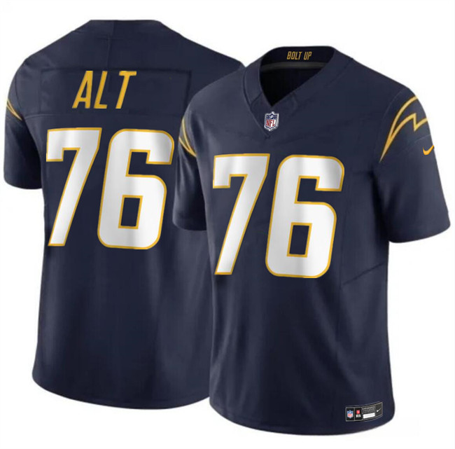 Los Angeles Chargers #76 Joe Alt Navy 2024 Draft F.U.S.E. Vapor Limited Stitched Jersey - Zenithce