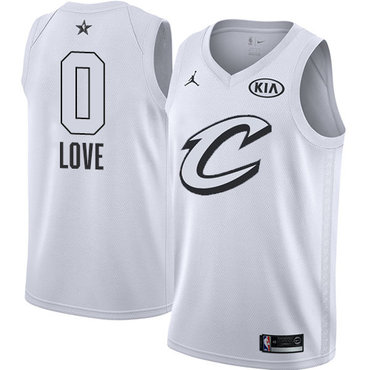 Cavaliers #0 Kevin Love White Jordan Swingman 2018 All-Star Game Jersey - Zenithce
