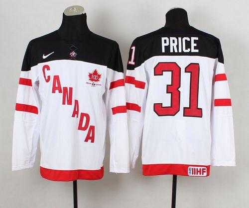 Olympic CA. #31 Carey Price White 100th Anniversary Stitched Jersey - Zenithce