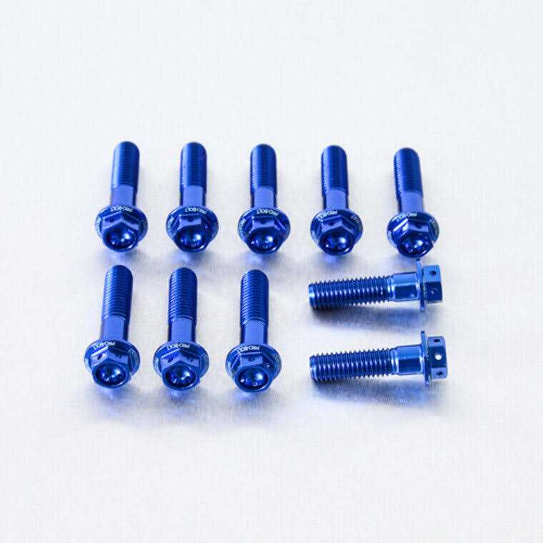 Pro-Bolt Aluminum Flanged Hex Head Bolt Race Spec Etched Pack x10 - Zenithce