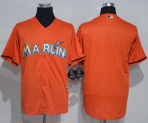 Marlins Blank Orange New Cool Base Stitched Jersey - Zenithce