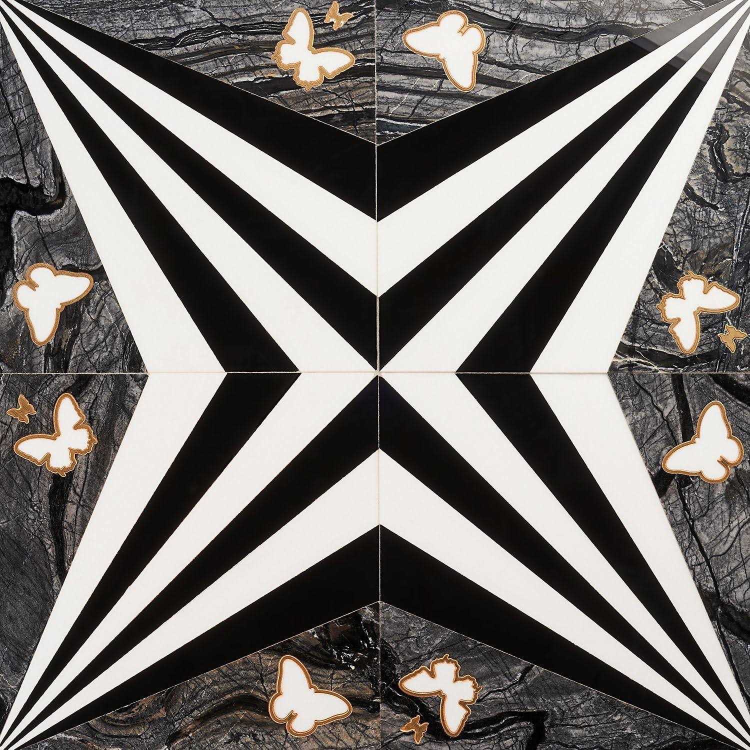 Elizabeth Sutton Viola Marble Novelty Mosaic Wall & Floor Tile Ivy Hill Tile - Zenithce