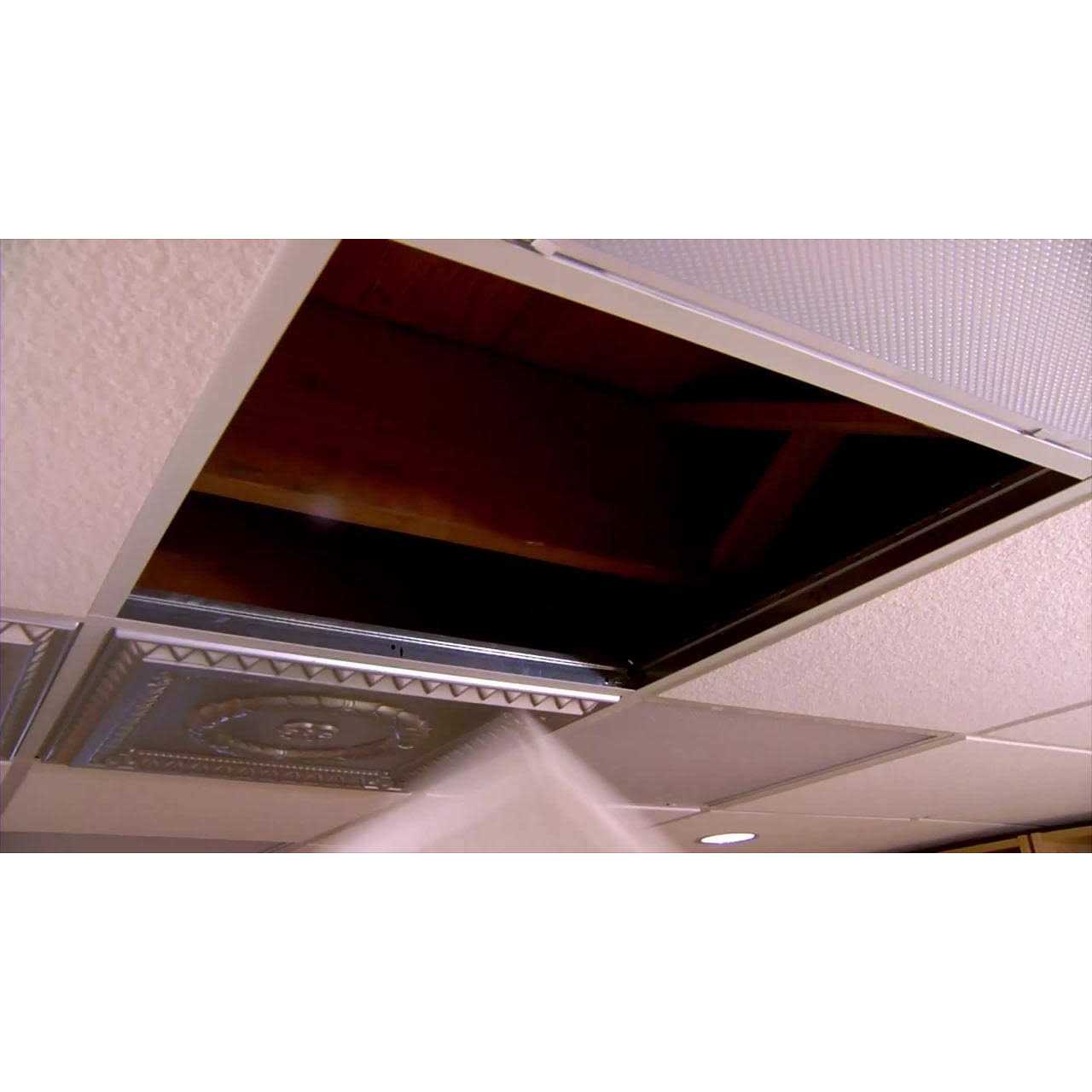 From Plain To Beautiful in Hours Ridged Metal 2 ft. x 4 ft. PVC Lay-in Ceiling Tile - Zenithce