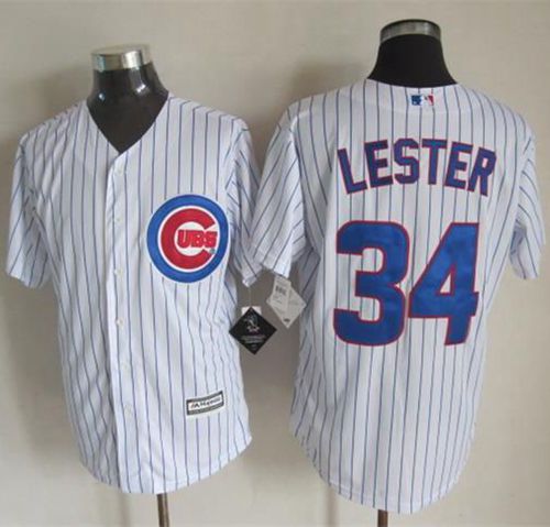 Cubs #34 Jon Lester White Strip New Cool Base Stitched Jersey - Zenithce
