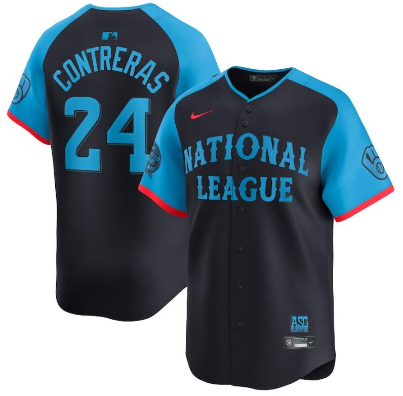 National League #24 William Contreras Navy 2024 All-Star Limited Stitched Jersey - Zenithce