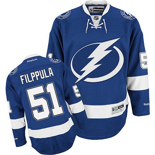 Lightning #51 Valtteri Filppula Blue Stitched Jersey - Zenithce