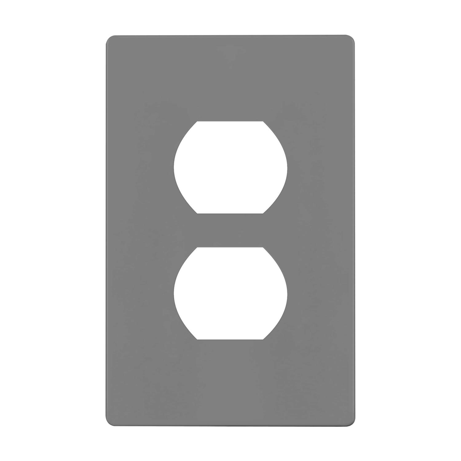 Enerlites Duplex Outlet Receptacle Cover Screwless Wall Plate - Zenithce