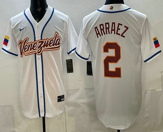Venezuela #2 Luis Arraez White 2026 World Classic Cool Base Jersey - Zenithce