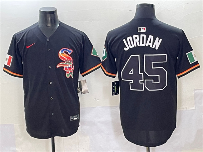 Chicago White Sox #45 Michael Jordan Black Mexico Limited Stitched Jersey - Zenithce