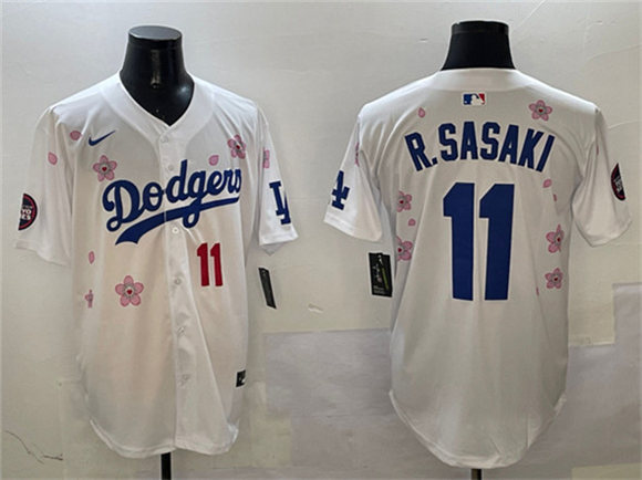 Los Angeles Dodgers #11 Roki Sasaki White 2025 Tokyo Series Limited Stitched Jersey - Zenithce
