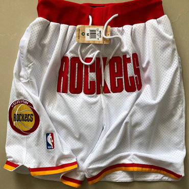 Houston Rockets White With Houston Just Don Shorts Swingman Shorts - Zenithce