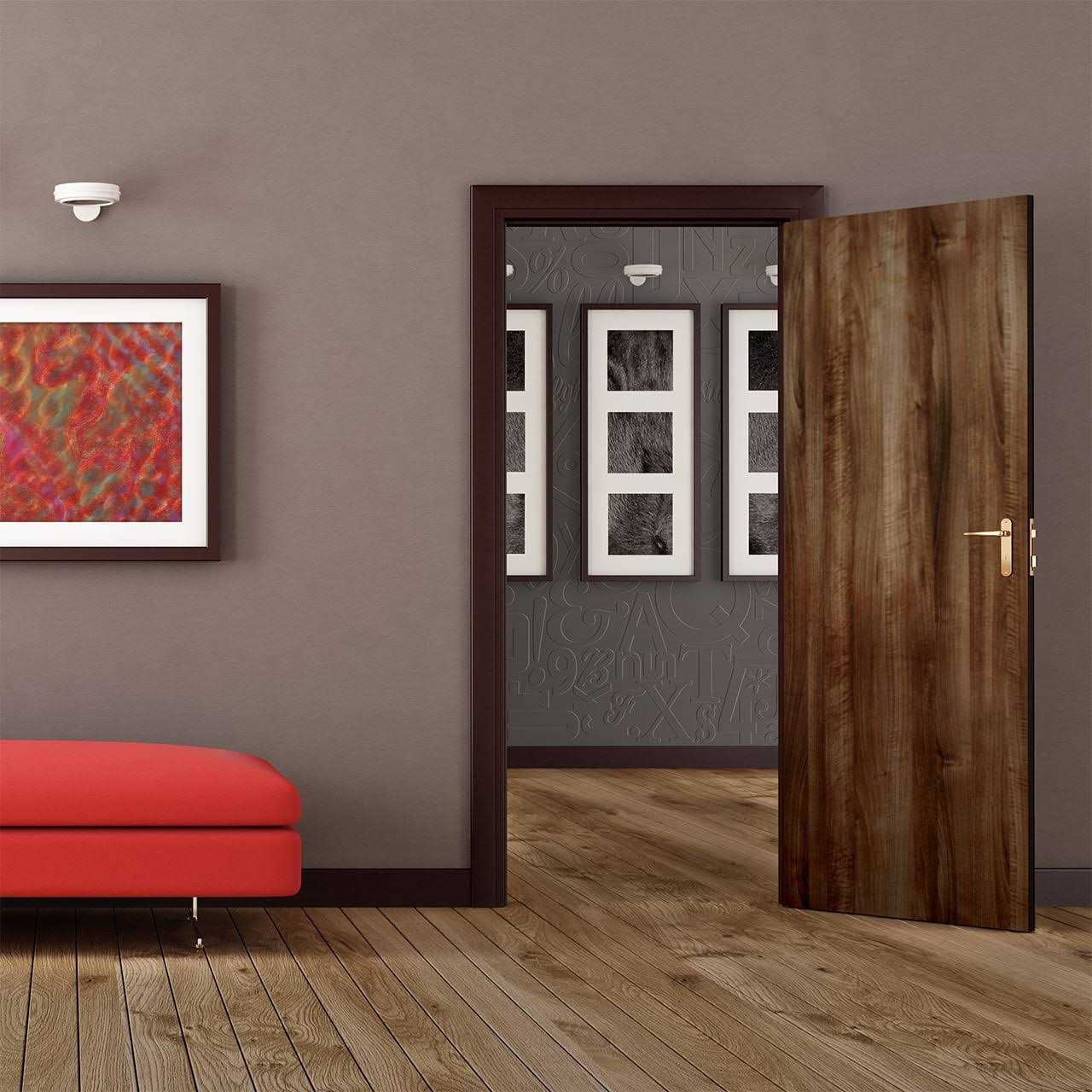 From Plain To Beautiful In Hours Faux Wood Peel and Stick PVC Door Skin - Zenithce
