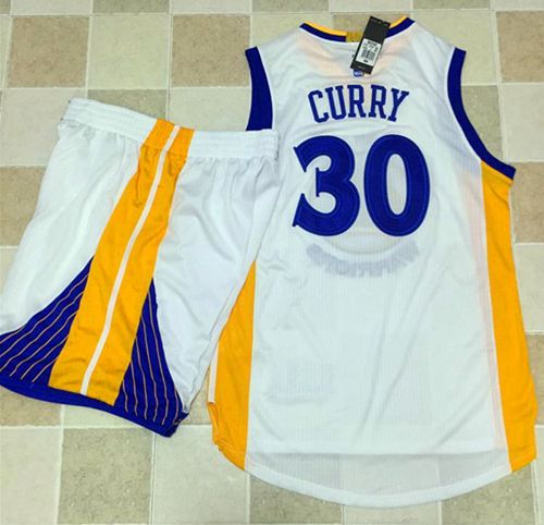 Warriors #30 Stephen Curry White A Set Stitched Jersey - Zenithce