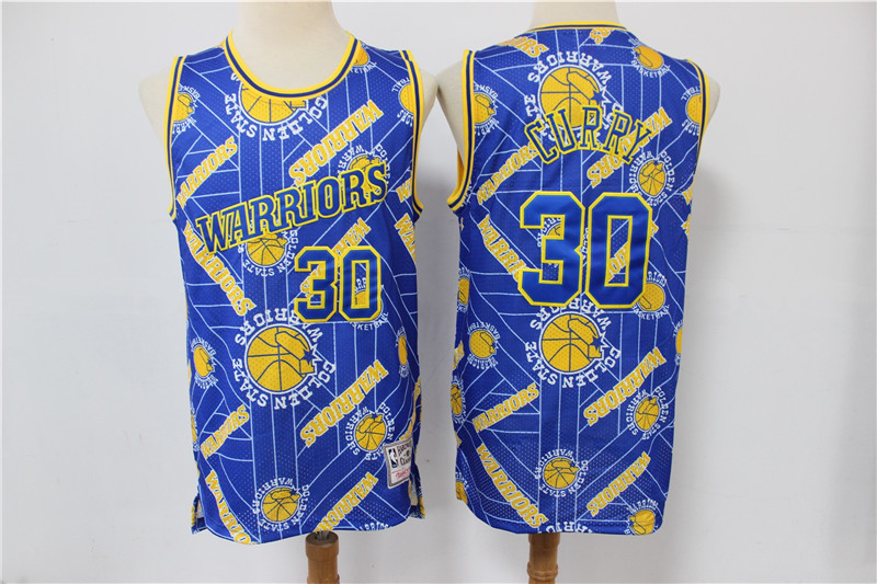 Golden State Warriors #30 Stephen Curry Blue Tear Up Pack Mitchell & Ness Swingman Jeresy - Zenithce