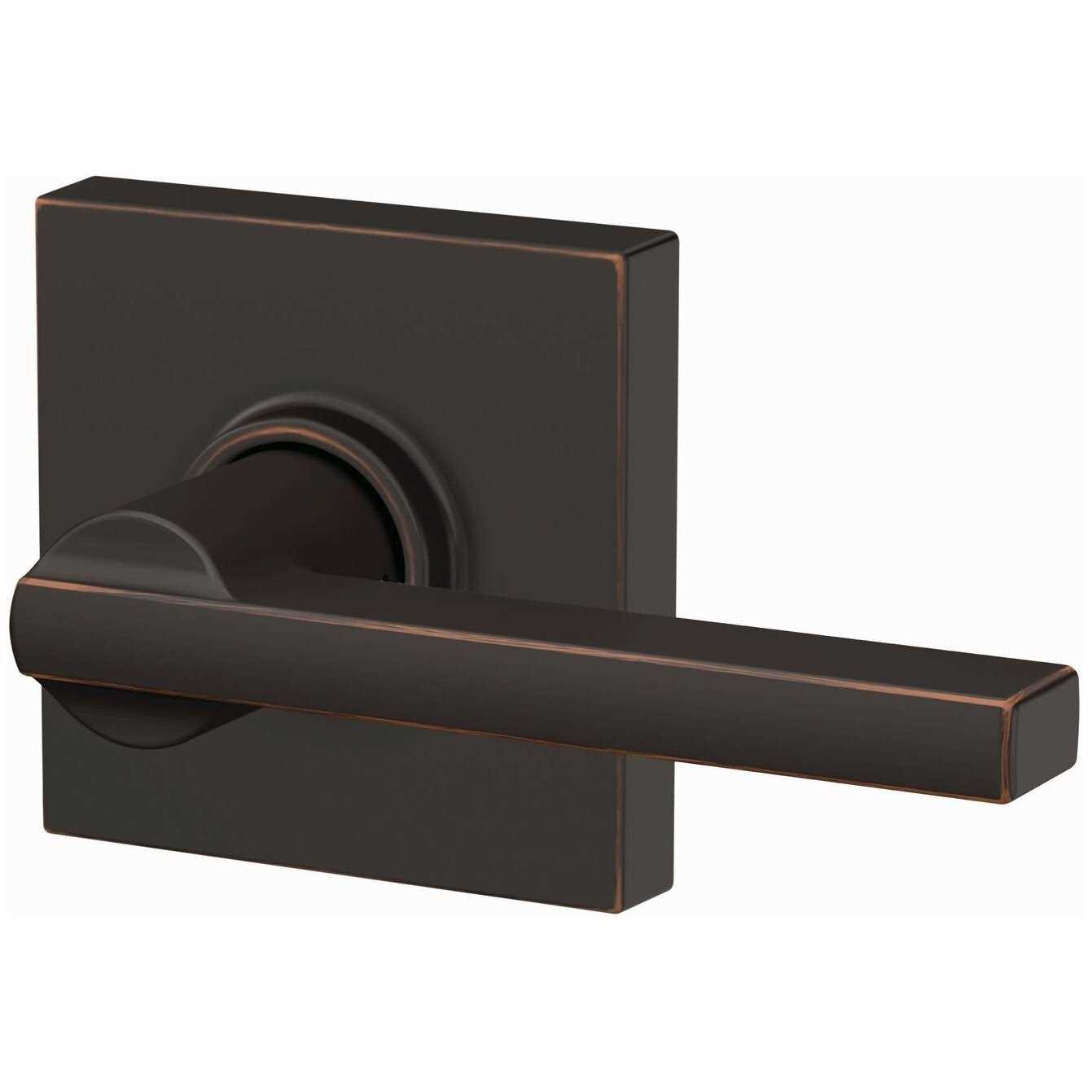 Schlage F10-BWE-COL Bowery Passage Door Knob Set with Collins Trim - Zenithce