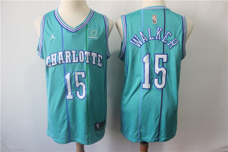 Hornets 15 Kemba Walker Aqua Jordan Throwback Swingman Jersey - Zenithce