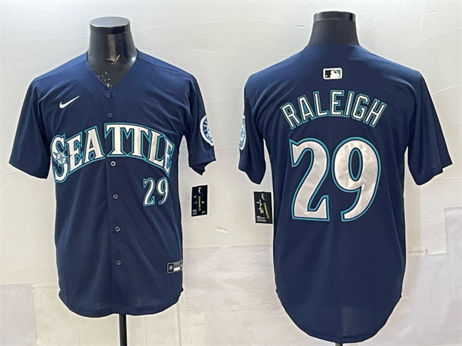 Seattle Mariners #29 Cal Raleigh Navy Limited Stitched jersey - Zenithce