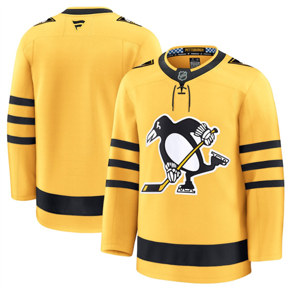 Pittsburgh Penguins Blank Gold 2025 Alternate Stitched Jersey - Zenithce