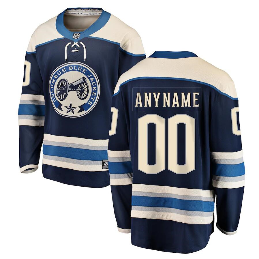 Columbus Blue Jackets Blue Alternate Breakaway Custom Jersey - Zenithce