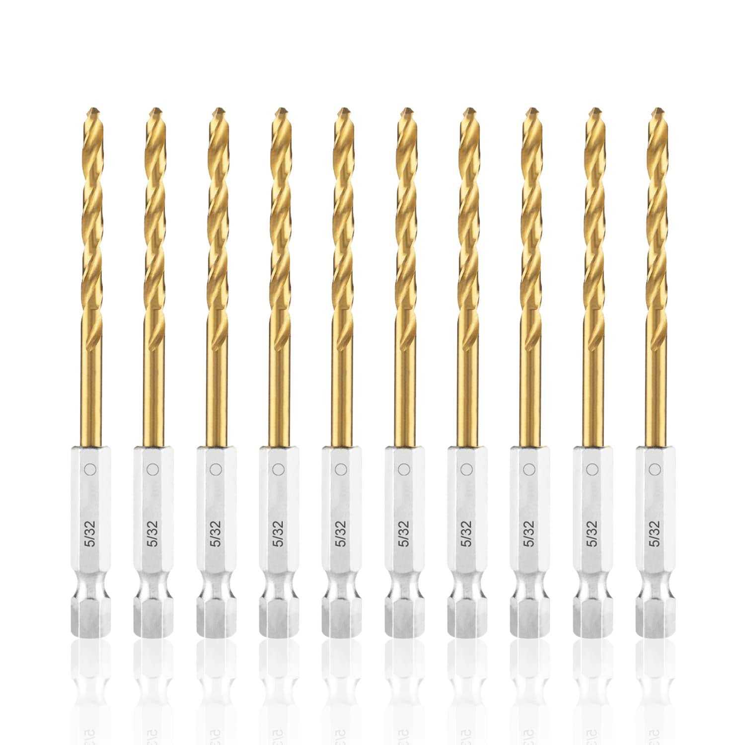 Generic amoolo Titanium Drill Bits Premium 4341 HSS Metal Drill Bits for Wood - Zenithce