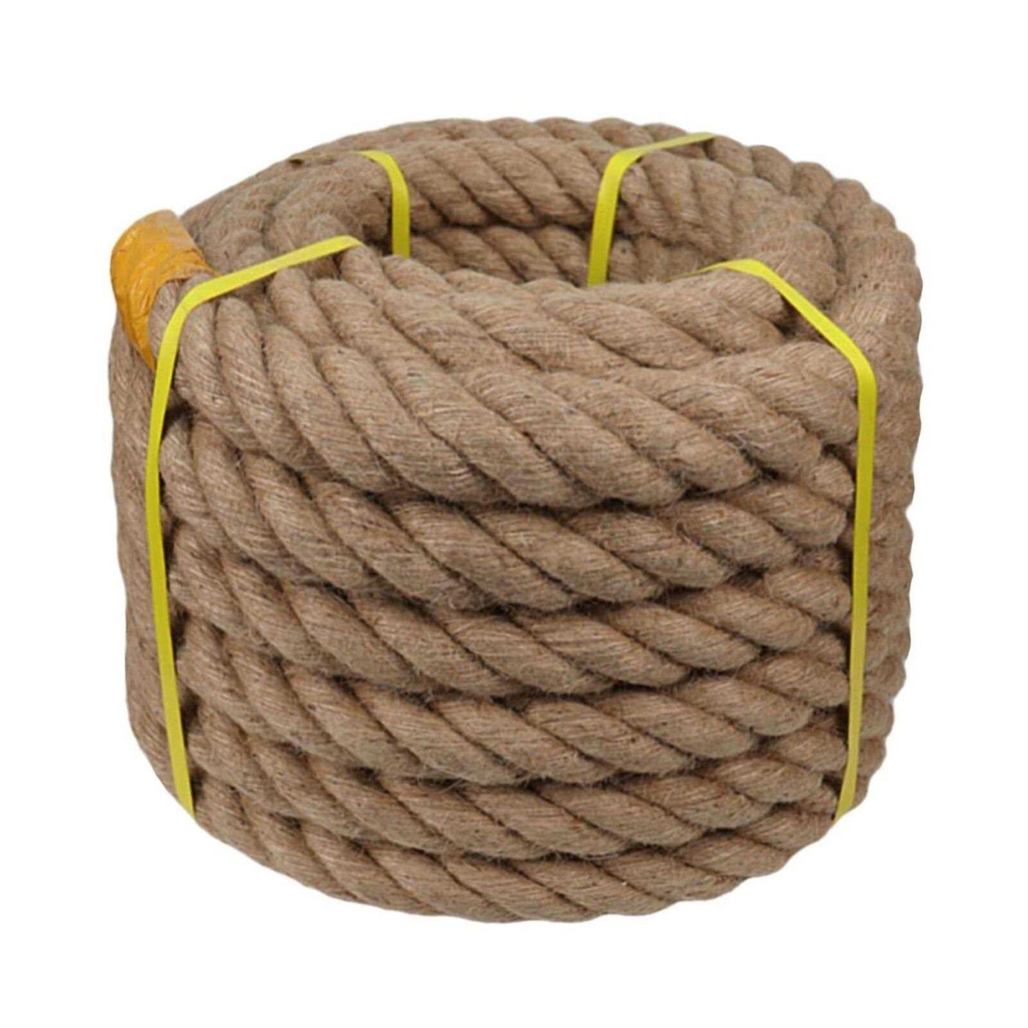 Twisted Manila Rope Jute Rope Natural Thick Hemp Rope for Docks - Zenithce