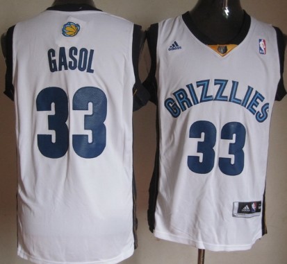 Memphis Grizzlies #33 Marc Gasol Revolution 30 Swingman White Jersey - Zenithce