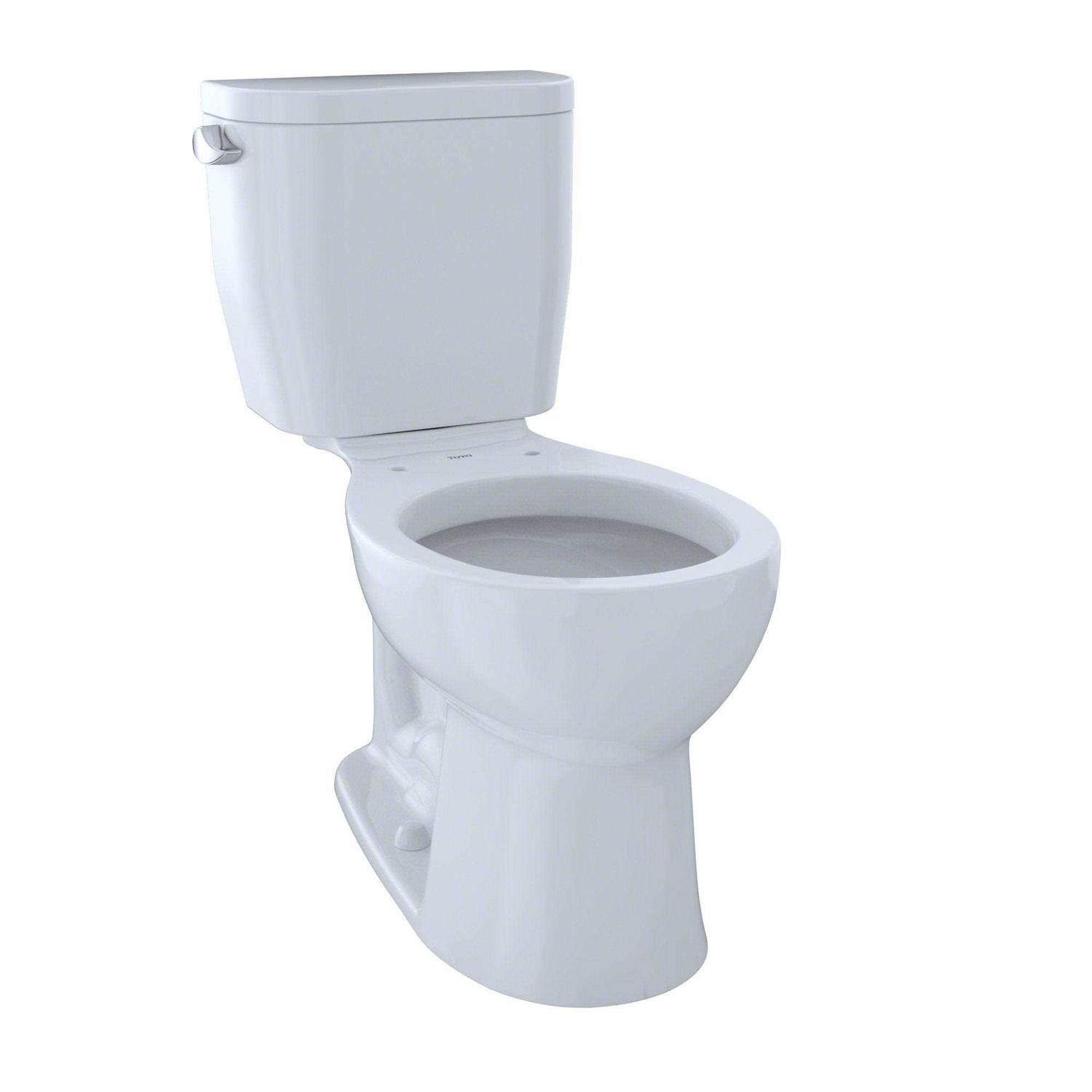 Toto Entrada Two-Piece Elongated 1.28 GPF Universal Height Toilet with Right-Hand Trip Lever CST244EFR#01 - Zenithce