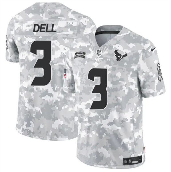 Houston Texans #3 Tank Dell Arctic Camo 2024 F.U.S.E. Salute To Service Limited Stitched Jersey - Zenithce