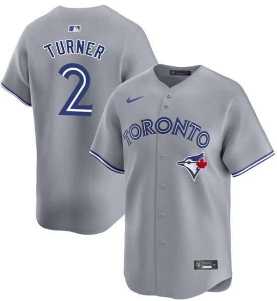 Toronto Blue Jays #2 Justin Turner Gray Cool Base Stitched Jersey - Zenithce