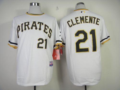 Pirates #21 Roberto Clemente White Alternate 2 Cool Base Stitched Jersey - Zenithce