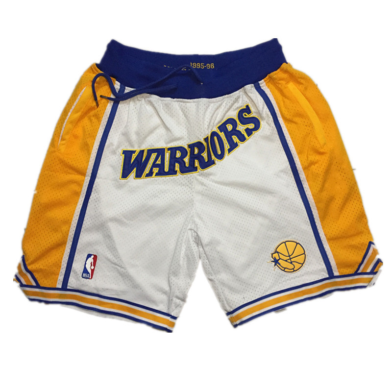 Golden State Warriors 1995-96 White Just Don Shorts Swingman Shorts - Zenithce