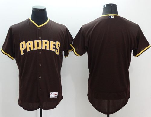 Padres Blank Brown Flexbase Authentic Collection Stitched Jersey - Zenithce