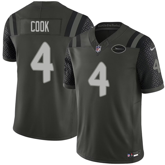 New York Jets #4 Brady Cook Black 2025 F.U.S.E. “Rivalries” Vapor Limited Football Stitched Jersey - Zenithce