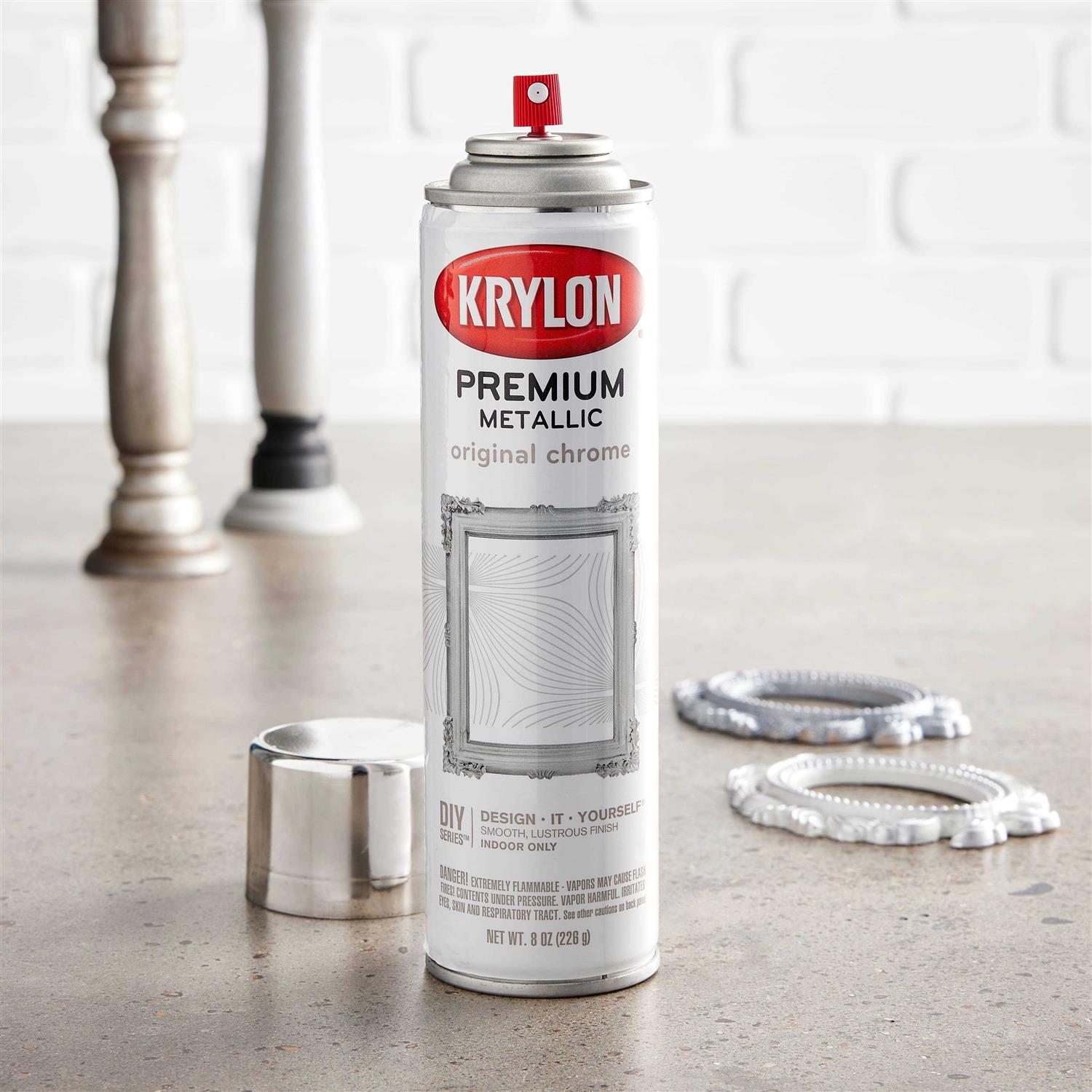 Krylon Premium Metallic Spray Paint Original Chrome - Zenithce