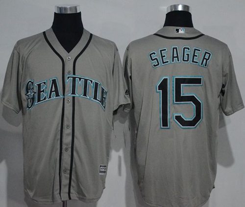 Mariners #15 Kyle Seager Grey New Cool Base Stitched Jersey - Zenithce
