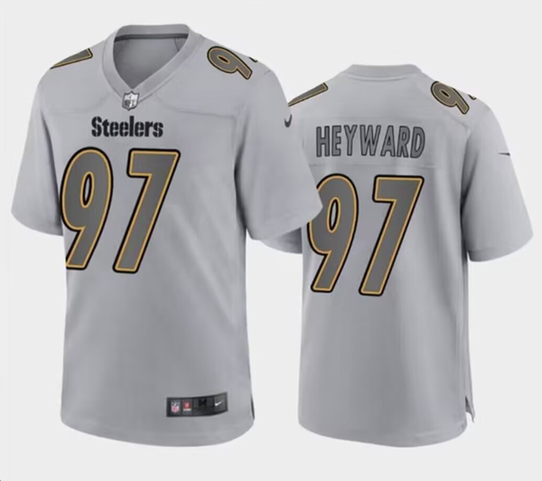 Pittsburgh Steelers #97 Cameron Heyward Gray Atmosphere Fashion Stitched Jersey - Zenithce