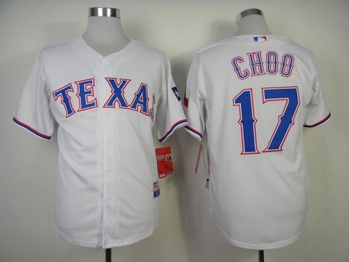 Rangers #17 Shin-Soo Choo White Cool Base Stitched Jersey - Zenithce
