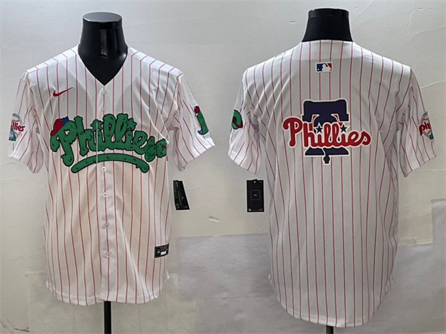 Philadelphia Phillies Team Big Logo White Phanatic Limited Stitched Jersey - Zenithce