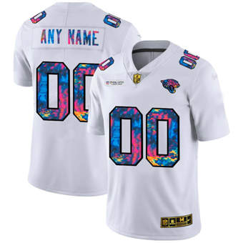 Jacksonville Jaguars Customized Custom 2020 White Crucial Catch Limited Stitched Jersey - Zenithce