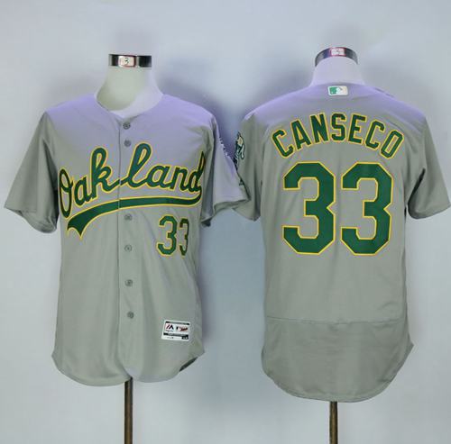 Athletics #33 Jose Canseco Grey Flexbase Authentic Collection Stitched Jersey - Zenithce